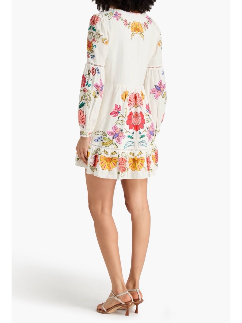 NWT Farm Rio Floral Insects Off White Mini Dress - Picture 5 of 13